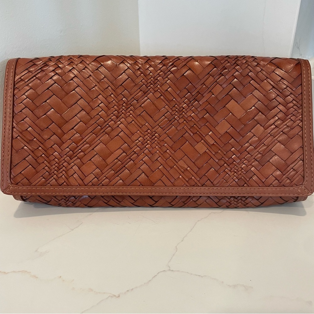 Cole Haan Woodbury Optical Weave Izzie Clutch